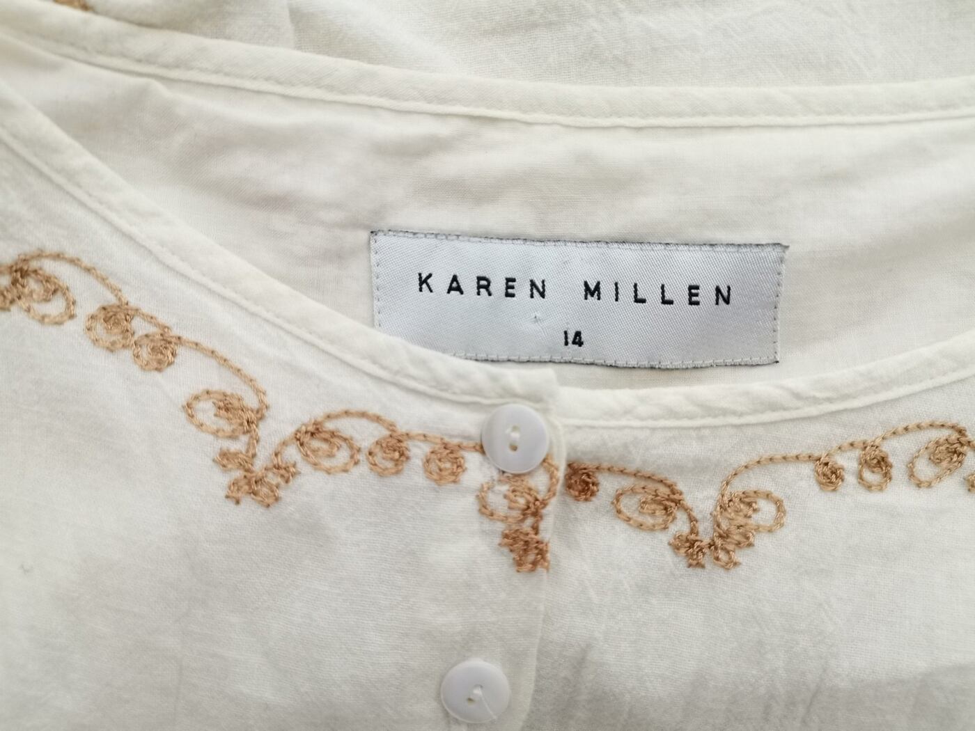 Karen MILLEN Rozmiar 14 (42) Kamizelka Bezrękawnik Materiał Bawełna 100%