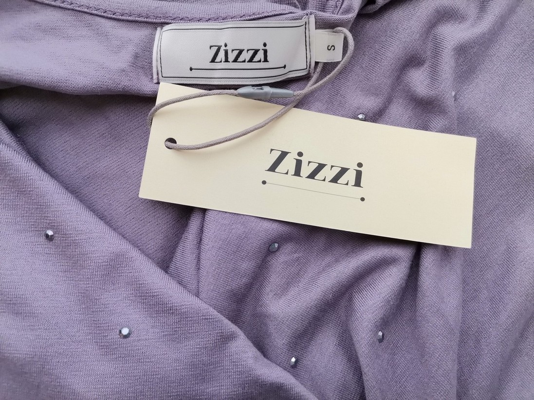 Zizzi Rozmiar S Kolor Fioletowy Drapowany dekolt Tunika Bluzka Rękaw 3/4 Materiał Wiskoza