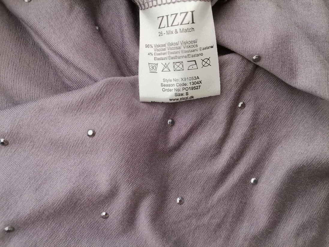 Zizzi Rozmiar S Kolor Fioletowy Drapowany dekolt Tunika Bluzka Rękaw 3/4 Materiał Wiskoza