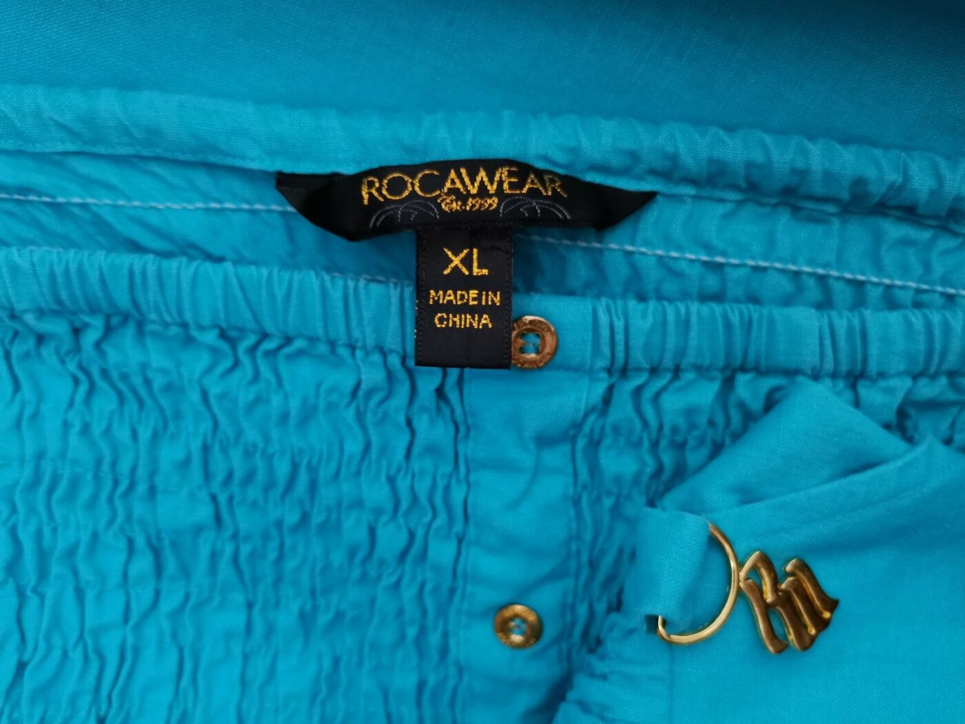 Rocawear Rozmiar XL (40/42) Kolor Niebieski Kombinezon Spodnium Bezrękawnik Materiał Len