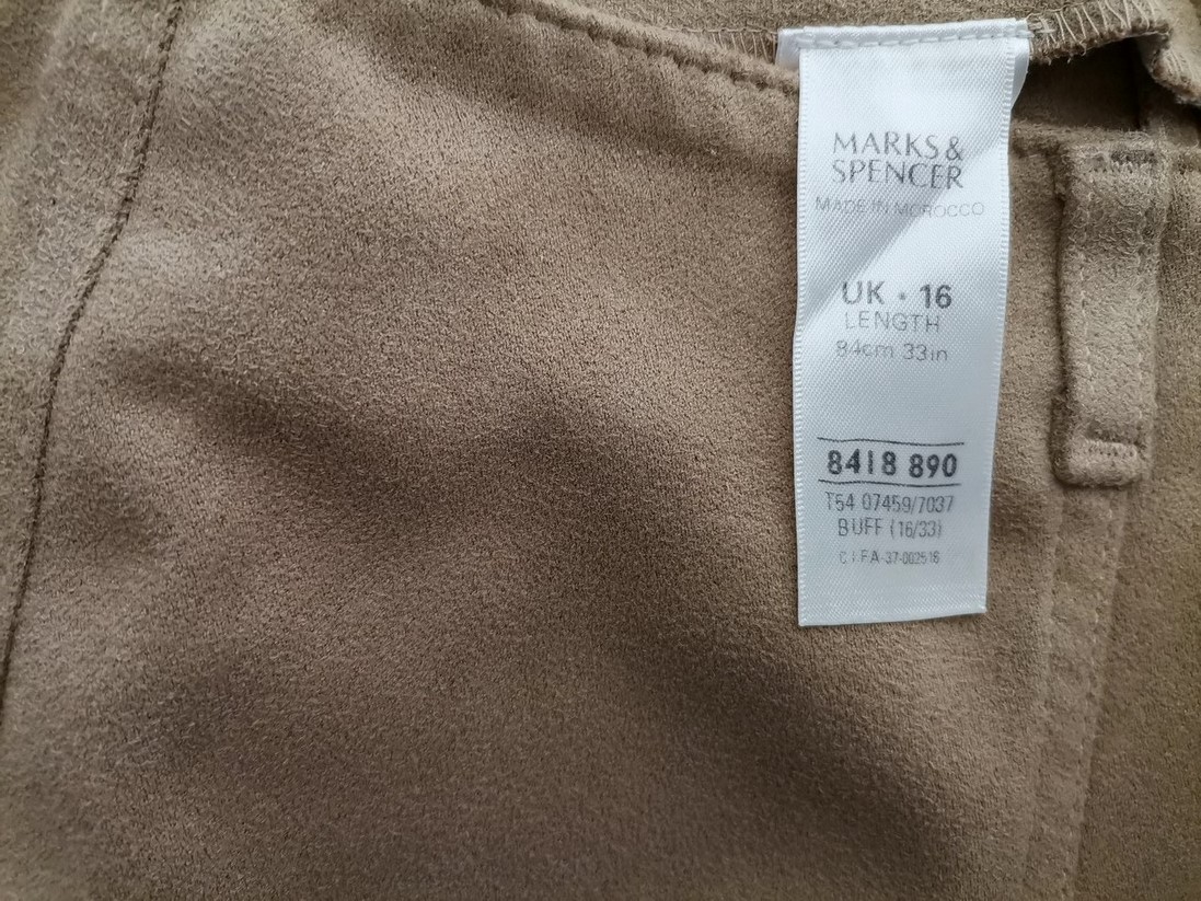 Marks&spencer Rozmiar 16 (44) Kolor Beżowy Spódnica Maxi Długa