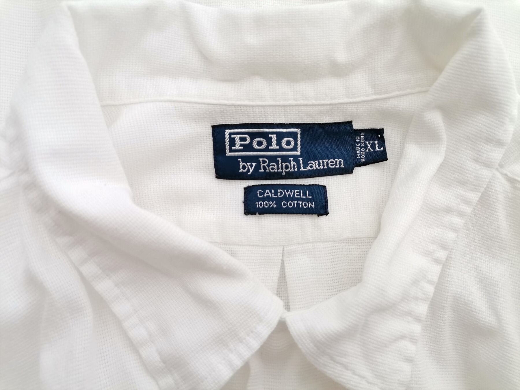 Polo Ralph Lauren Rozmiar XL Kolor Biały Kołnierz Męska Koszula Casual Krótki rękaw Materiał Bawełna 100%