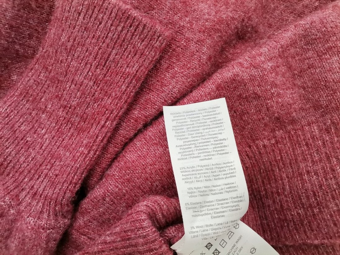 Vero moda Rozmiar S Kolor Różowy Crew Neck Sukienka Sweterkowa Długi rękaw Midi