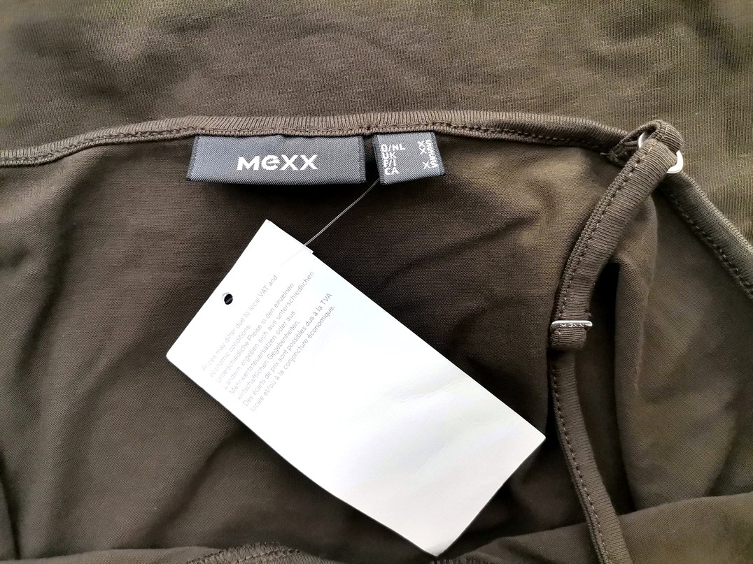 Mexx Rozmiar XS Kolor Khaki W serek Bluzka Bezrękawnik Materiał Bawełna