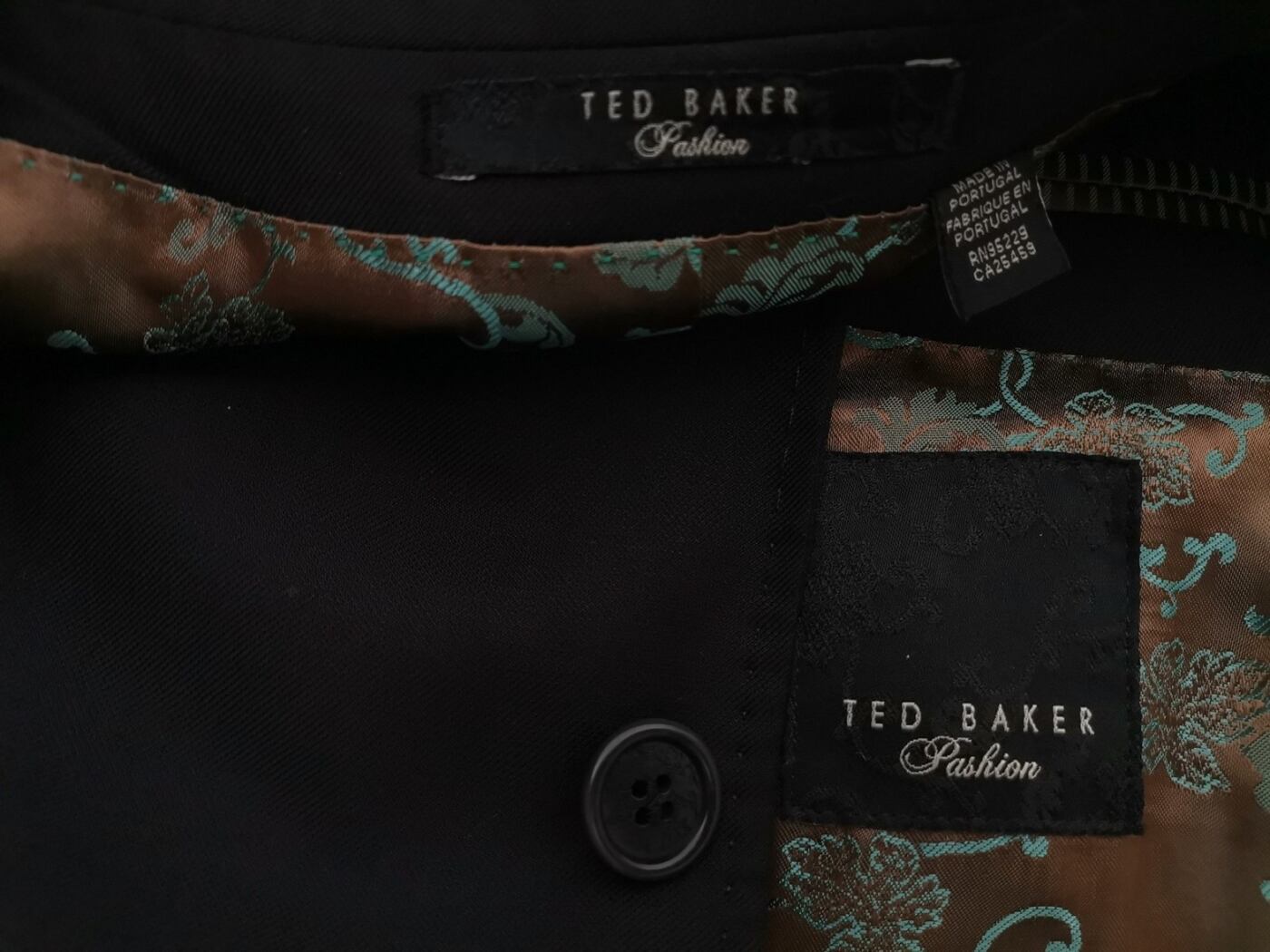 Ted Baker Rozmiar 40 Kolor Czarny Męska Marynarka Długi rękaw Materiał Wełna