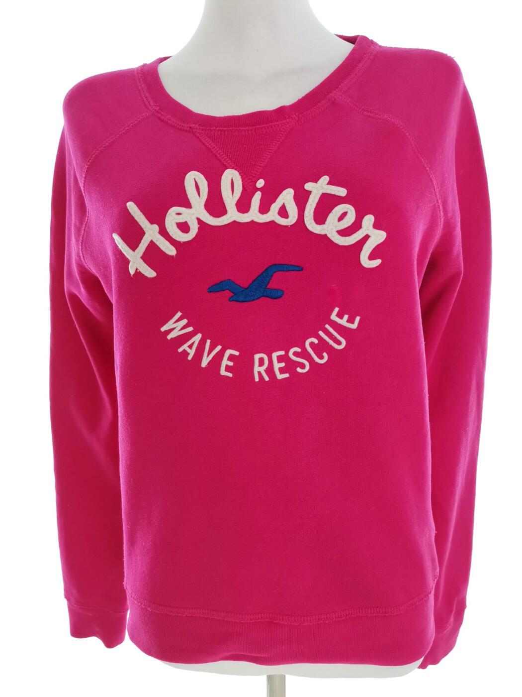 Hollister Rozmiar S Kolor Różowy Bluza Długi rękaw Materiał Bawełna