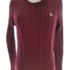 Jack Wills Rozmiar 12 (40) Kolor Purpurowy Crew Neck Sweter Długi rękaw Materiał Bawełna 100% Dzianina kablowa