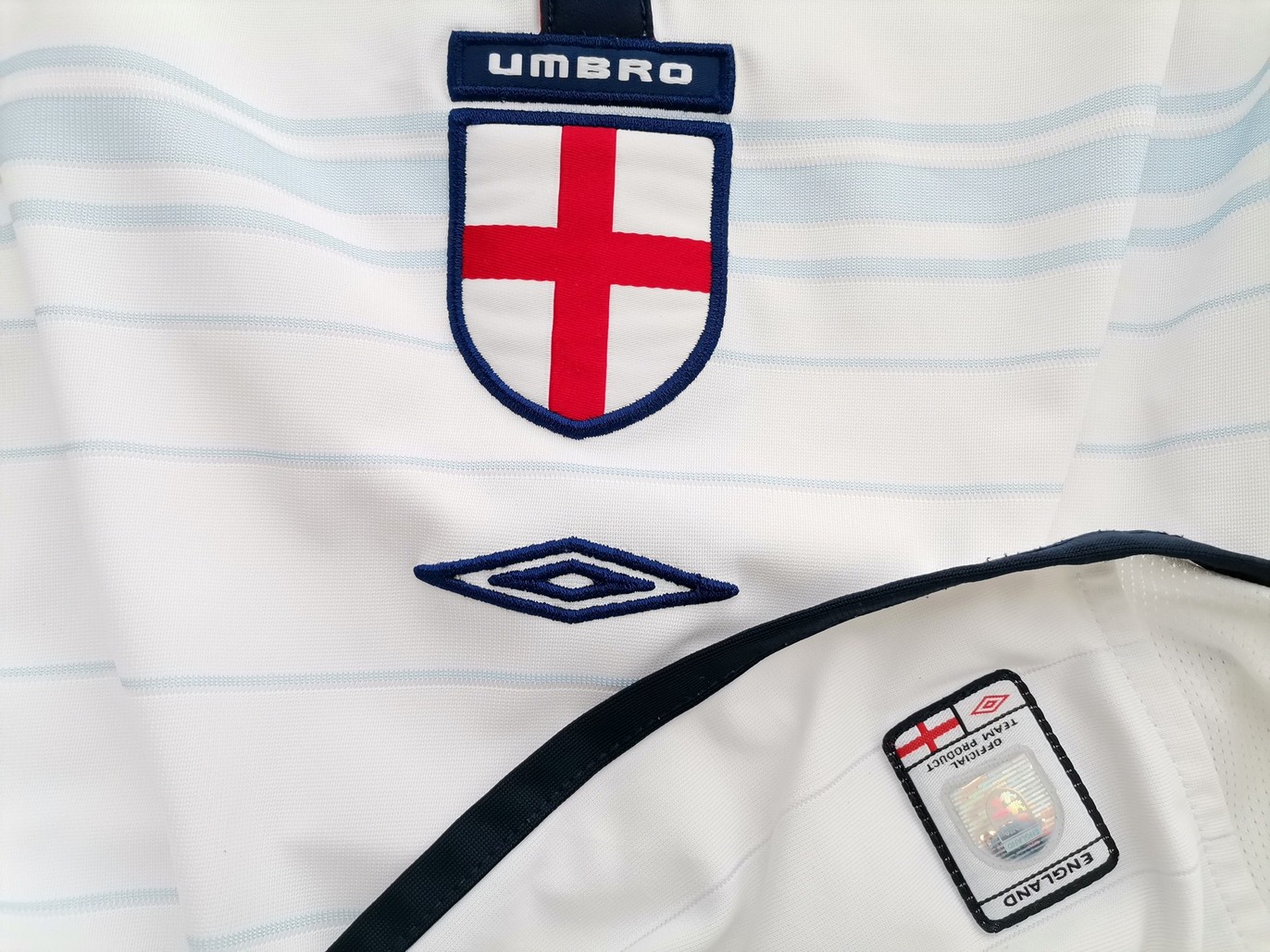 Umbro Rozmiar XL Kolor Biały Pasy Męski Sweter Długi rękaw