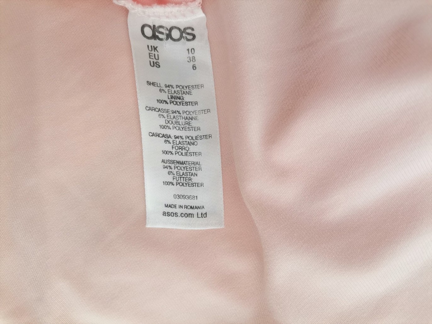 ASOS Rozmiar 10 (38) Kolor Pudrowy Róż Odkryte Ramiona Suknia Balowa Sukienka Wieczorowa Bezrękawnik Długa