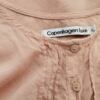 COPENHAGEN LUXE Rozmiar XL Kolor Beżowy Crew Neck Bluzka Popover Guziki Krótki rękaw Materiał Rayon