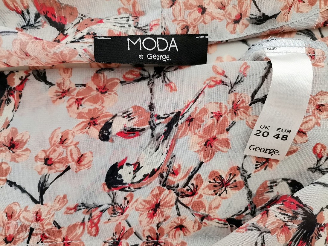 Moda at George Rozmiar 20 (48) Kolor Szary W serek Długi Otwarty Kardigan Rękaw 3/4 Cienka dzianina