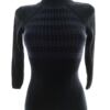 Karen MILLEN Rozmiar 1 (34) Kolor Granatowy High Neck Sweter Rękaw 3/4 Materiał Wiskoza Cienka dzianina