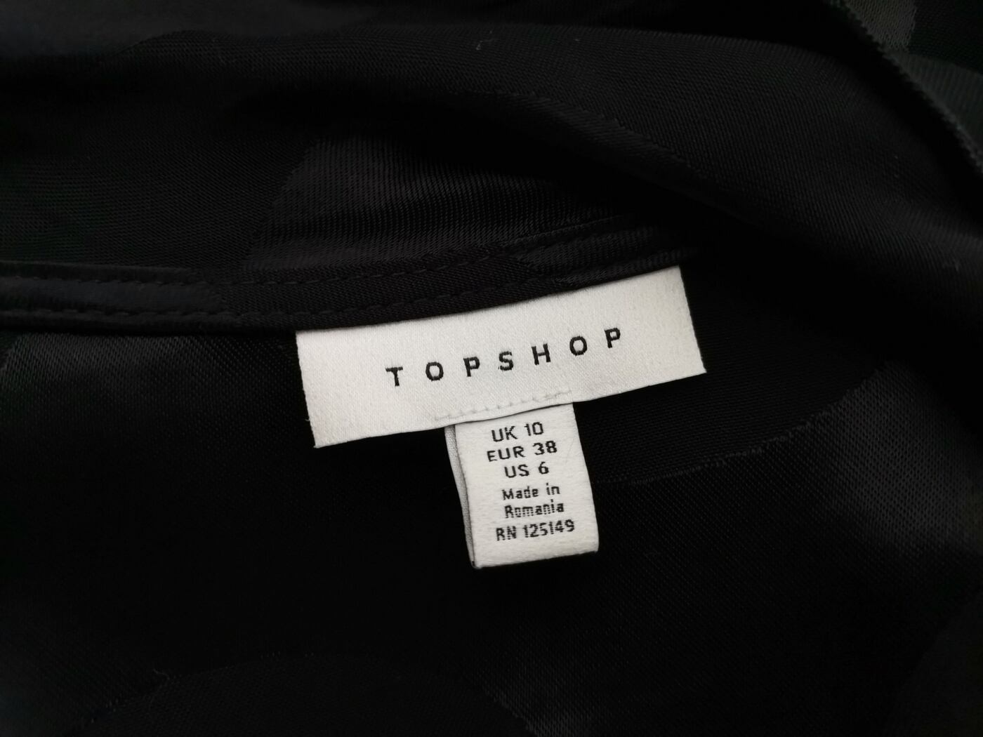 Topshop Rozmiar 10 (38) Kolor Czarny Grochy W serek Bluzka Kopertowa Długi rękaw Materiał Wiskoza 100%