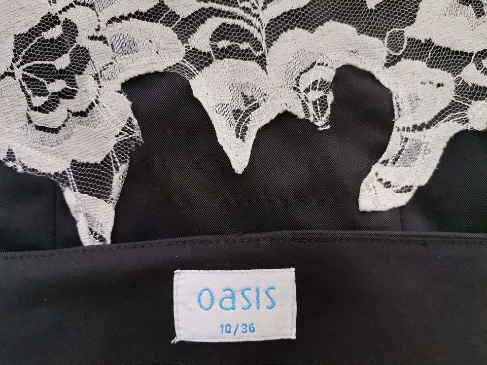 Oasis Rozmiar 10 (36) Kolor Czarny Halter Sukienka Maxi Bezrękawnik Długa