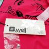 B.WEIJ Rozmiar M Kolor Fuksja Crew Neck Bluzka Krótki rękaw Materiał Bawełna