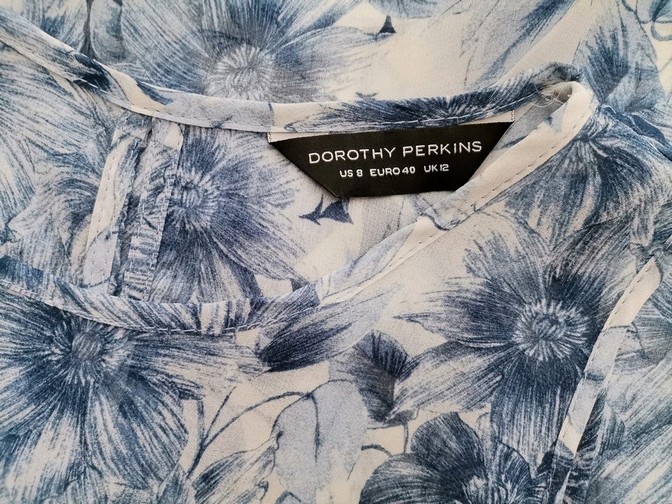 Dorothy perkins Rozmiar 40 Kolor Niebieski Okrągły dekolt Bluzka Bezrękawnik