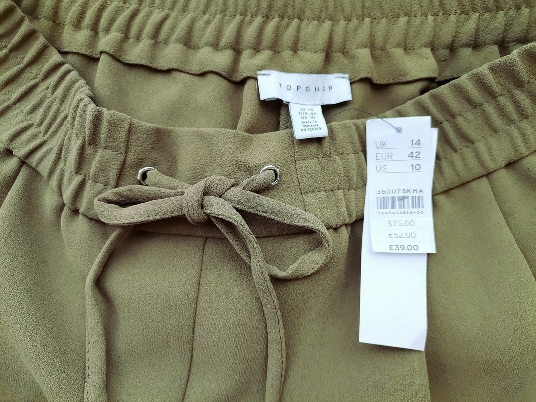 Topshop Rozmiar 14 (42) Kolor Khaki Spodnie Casual