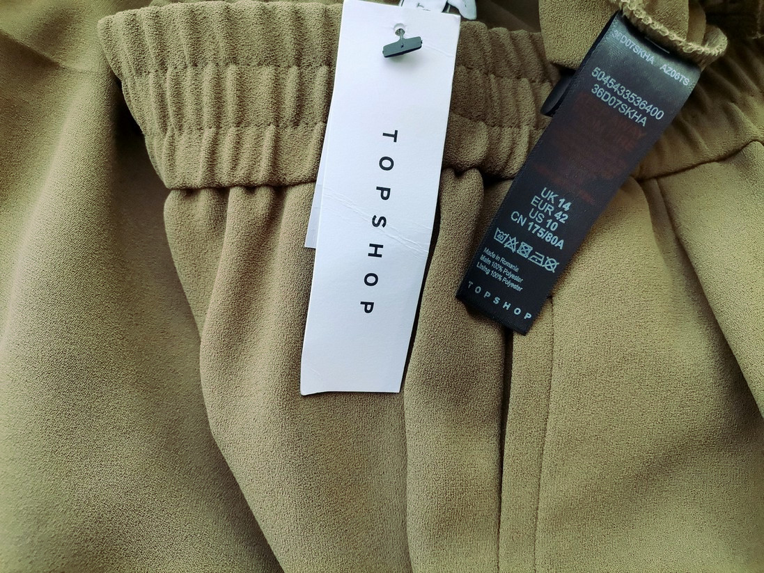 Topshop Rozmiar 14 (42) Kolor Khaki Spodnie Casual