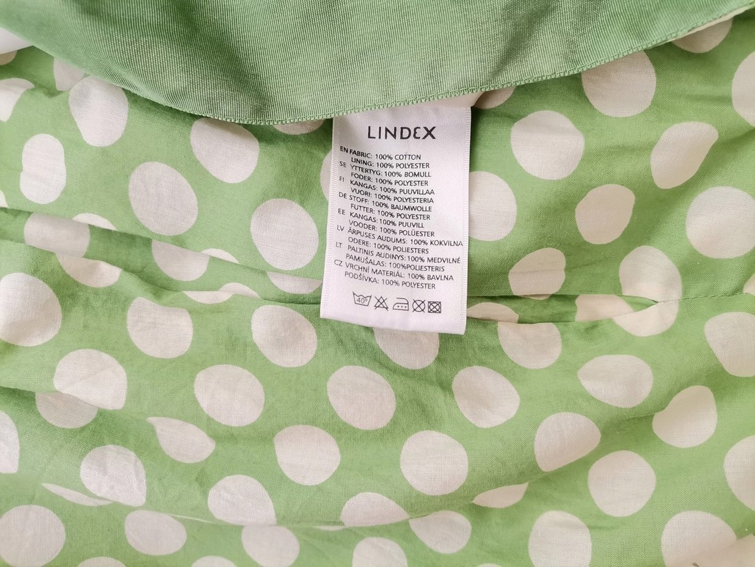 Lindex Rozmiar 38 Kolor Zielony Grochy A-Line Spódnica Midi Materiał Bawełna 100%