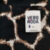 Vero moda Rozmiar M Kolor Czarny W serek Długi Otwarty Kardigan Rękaw 3/4 Cienka dzianina