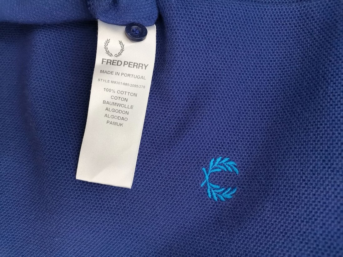 Fred Perry Rozmiar M Kolor Granatowy Kołnierz Męska Koszula Polo Krótki rękaw Materiał Bawełna 100%