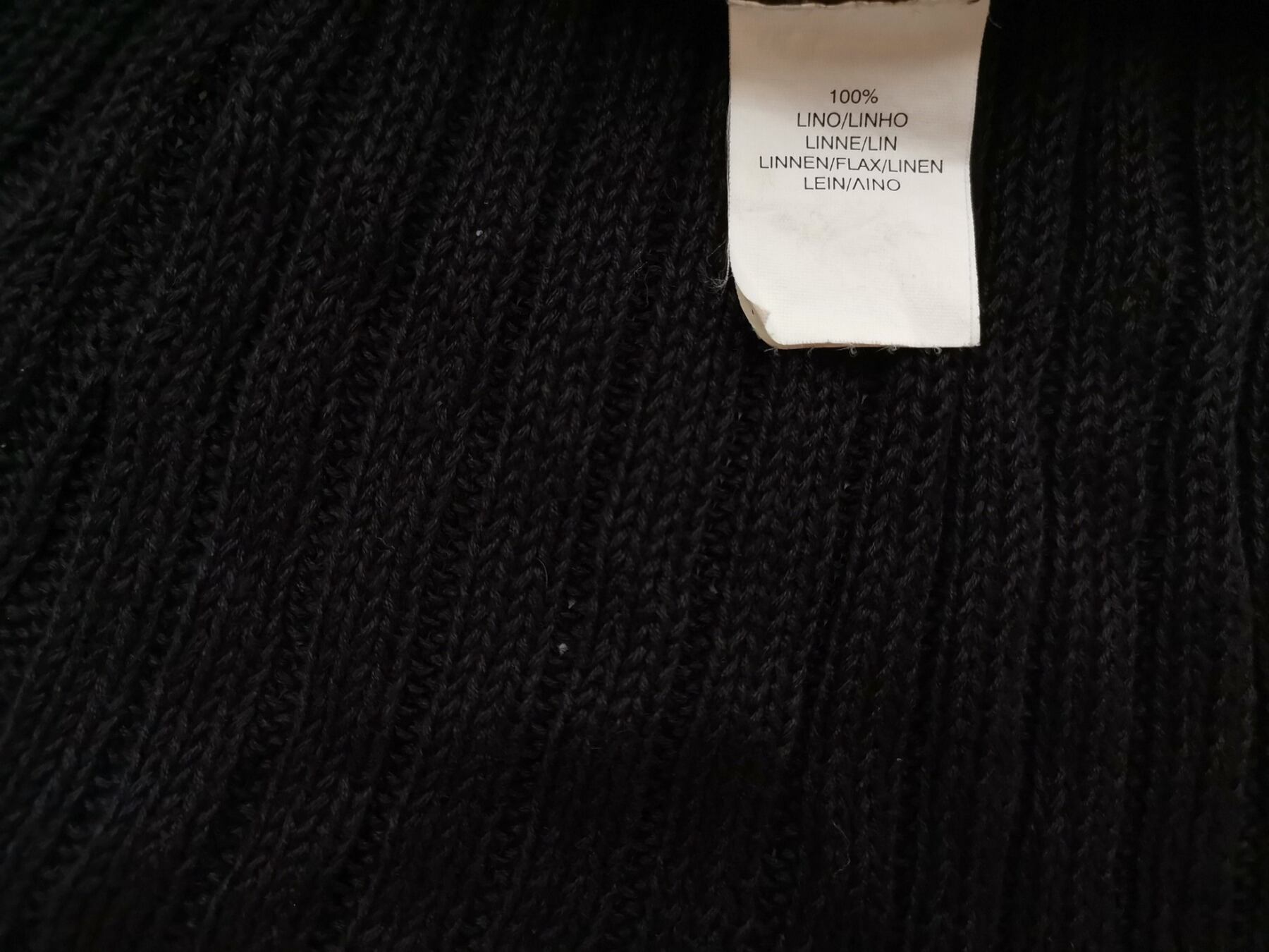 Massimo dutti Rozmiar M Kolor Czarny W serek Długi Otwarty Kardigan Długi rękaw Materiał Len 100% Cienka dzianina