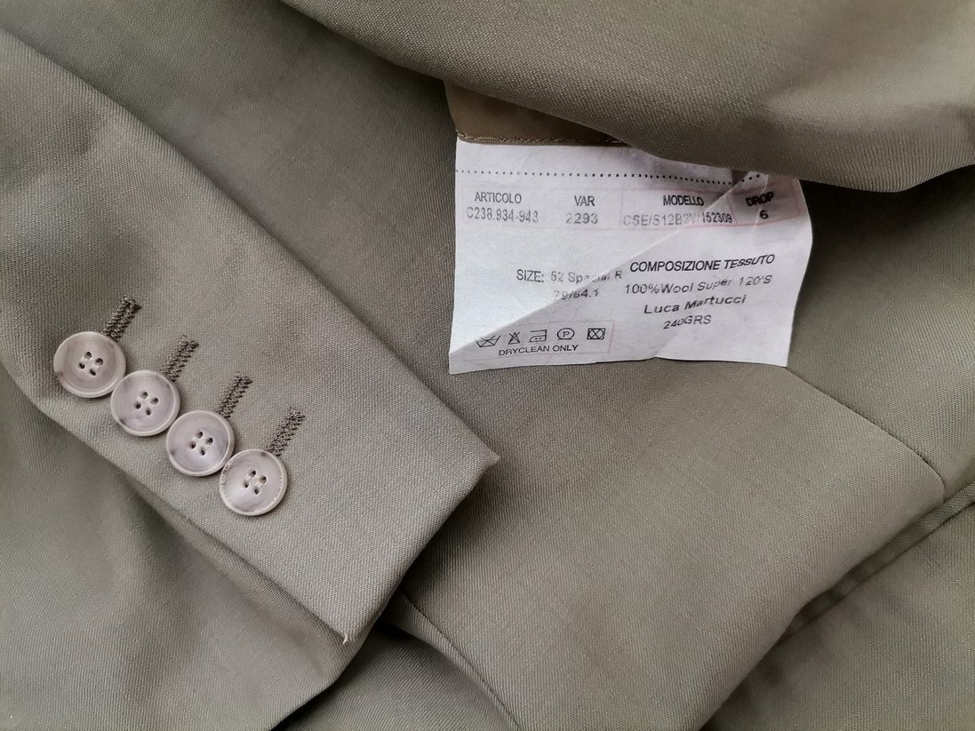 Ted Lapidus Rozmiar 52 (XL) Kolor Khaki Męska Marynarka Długi rękaw Materiał Wełna 100%