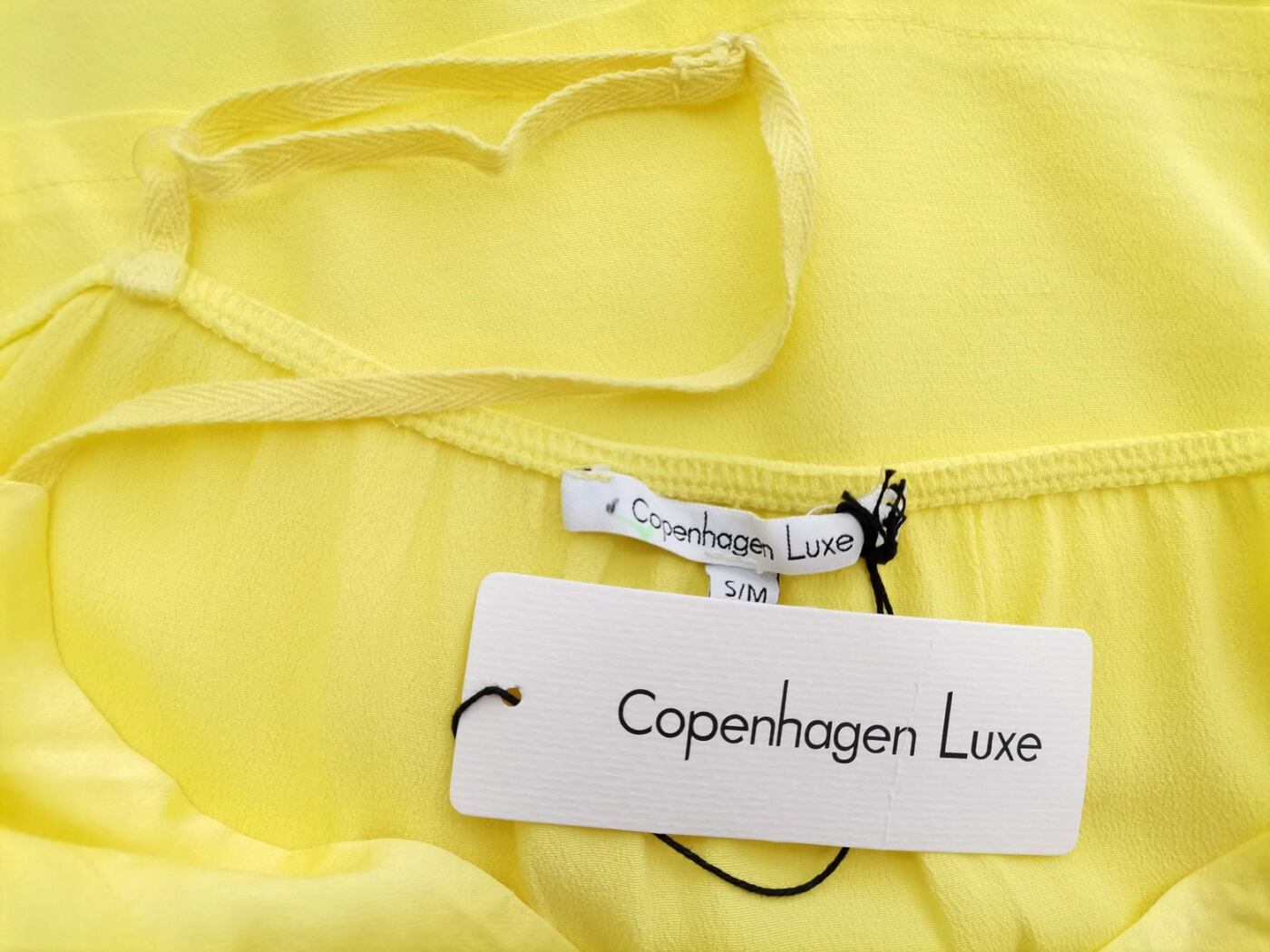 COPENHAGEN LUXE Rozmiar S/M Kolor Żółty W serek Bluzka Bezrękawnik Materiał Wiskoza 100%