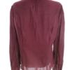 Laura ashley Rozmiar 14 (40) Kolor Purpurowy Grochy Split Crew Neck Bluzka Zapinana Długi rękaw Materiał Bawełna 100%