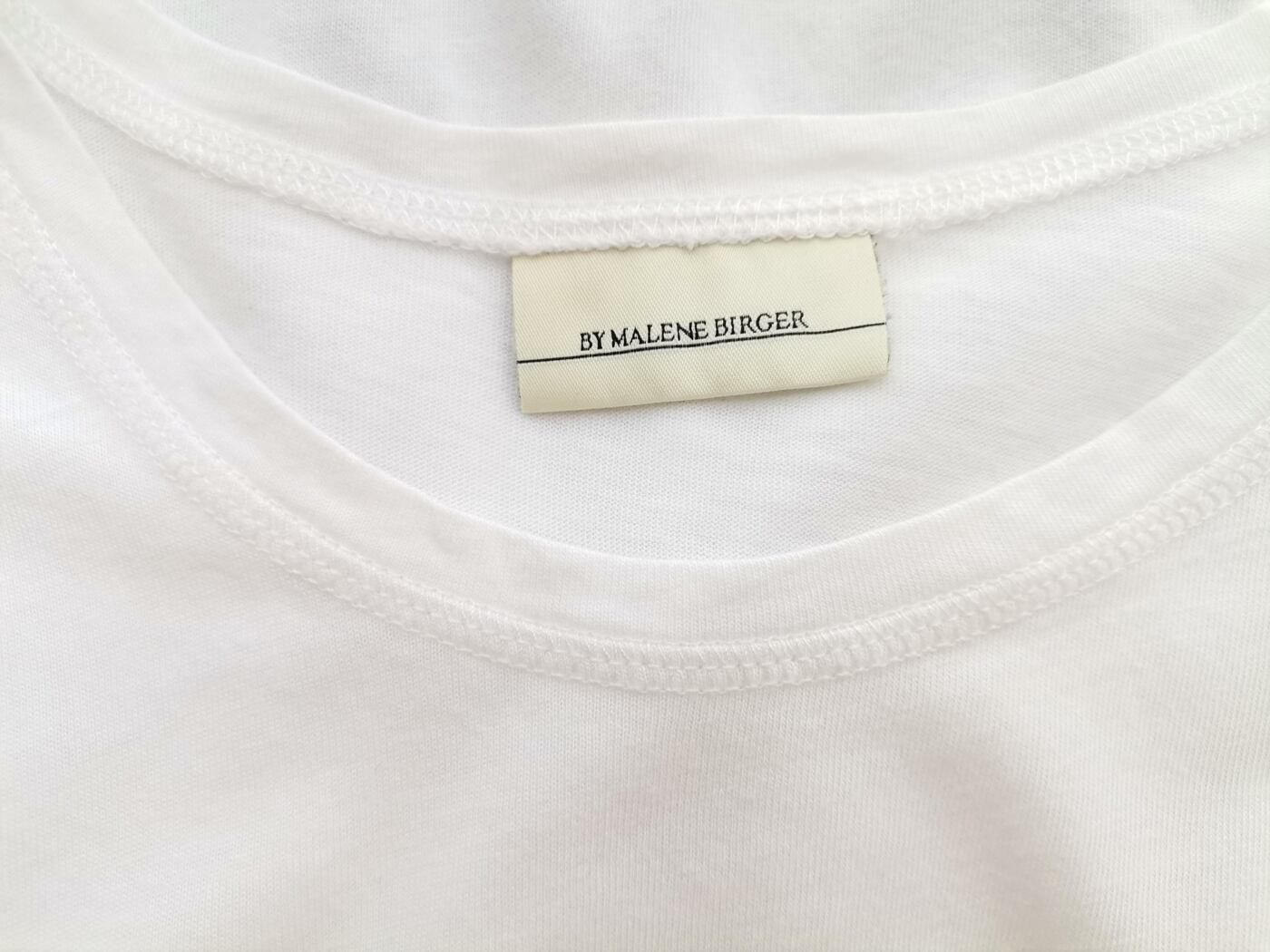 BY MALENE BIRGER Rozmiar M Kolor Biały Crew Neck Bluzka Bezrękawnik Materiał Modal