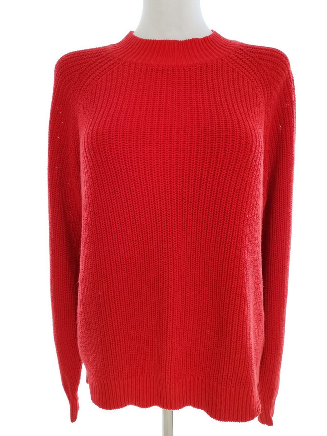 H&m Rozmiar M Kolor Czerwony Crew Neck Sweter Długi rękaw Materiał Bawełna Gruba dzianina