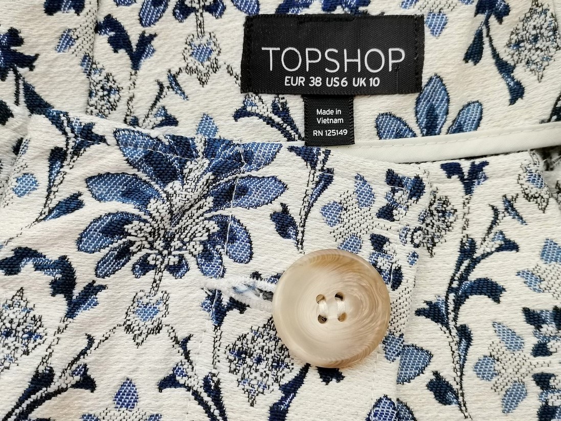 Topshop Rozmiar 38 Kolor Biały Spódnica Mini Krótka