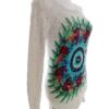 DESIGUAL Rozmiar M Kolor Kremowy Crew Neck Długi Sweter Tunika Długi rękaw Cienka dzianina