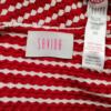 Savida Rozmiar 40 Kolor Czerwony Fair Isle Crew Neck Bluzka Peplum Rękaw 3/4