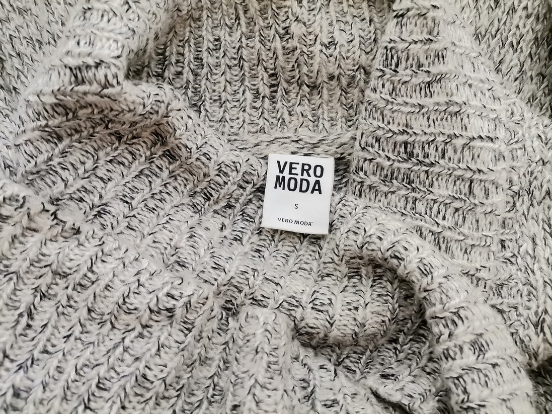 Vero moda Rozmiar S Kolor Szary W serek Długi Otwarty Kardigan Długi rękaw Materiał Akryl Cienka dzianina