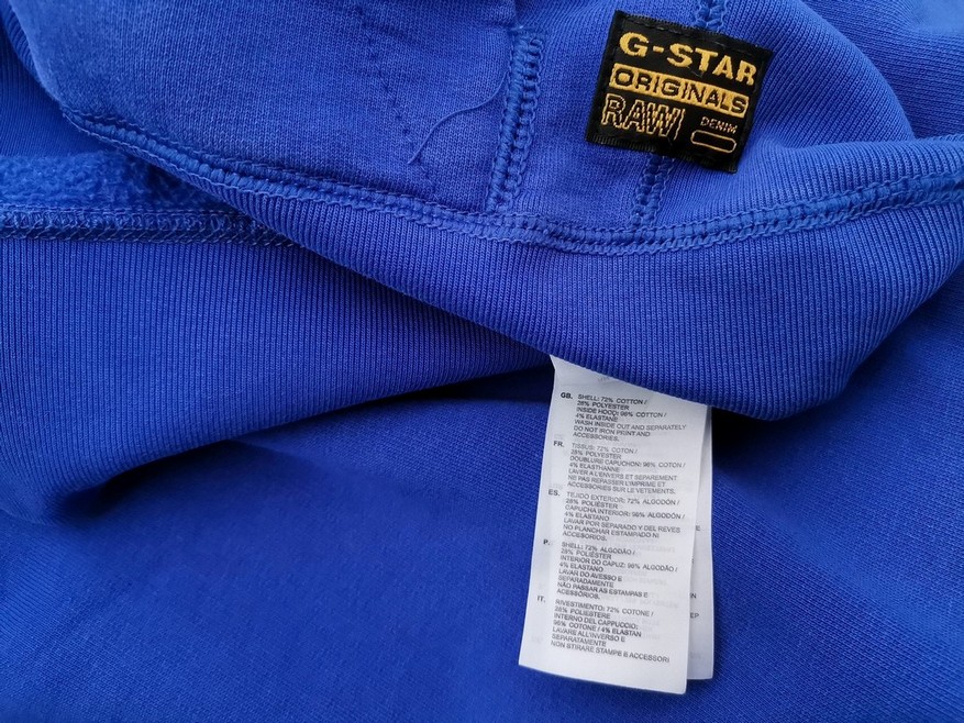 G-Star Raw Rozmiar L Kolor Niebieski Bluza Męska Długi rękaw Materiał Bawełna