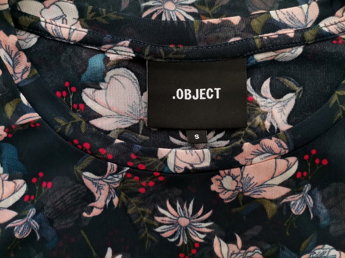 Object Rozmiar S Kolor Granatowy Crew Neck Bluzka Krótki rękaw