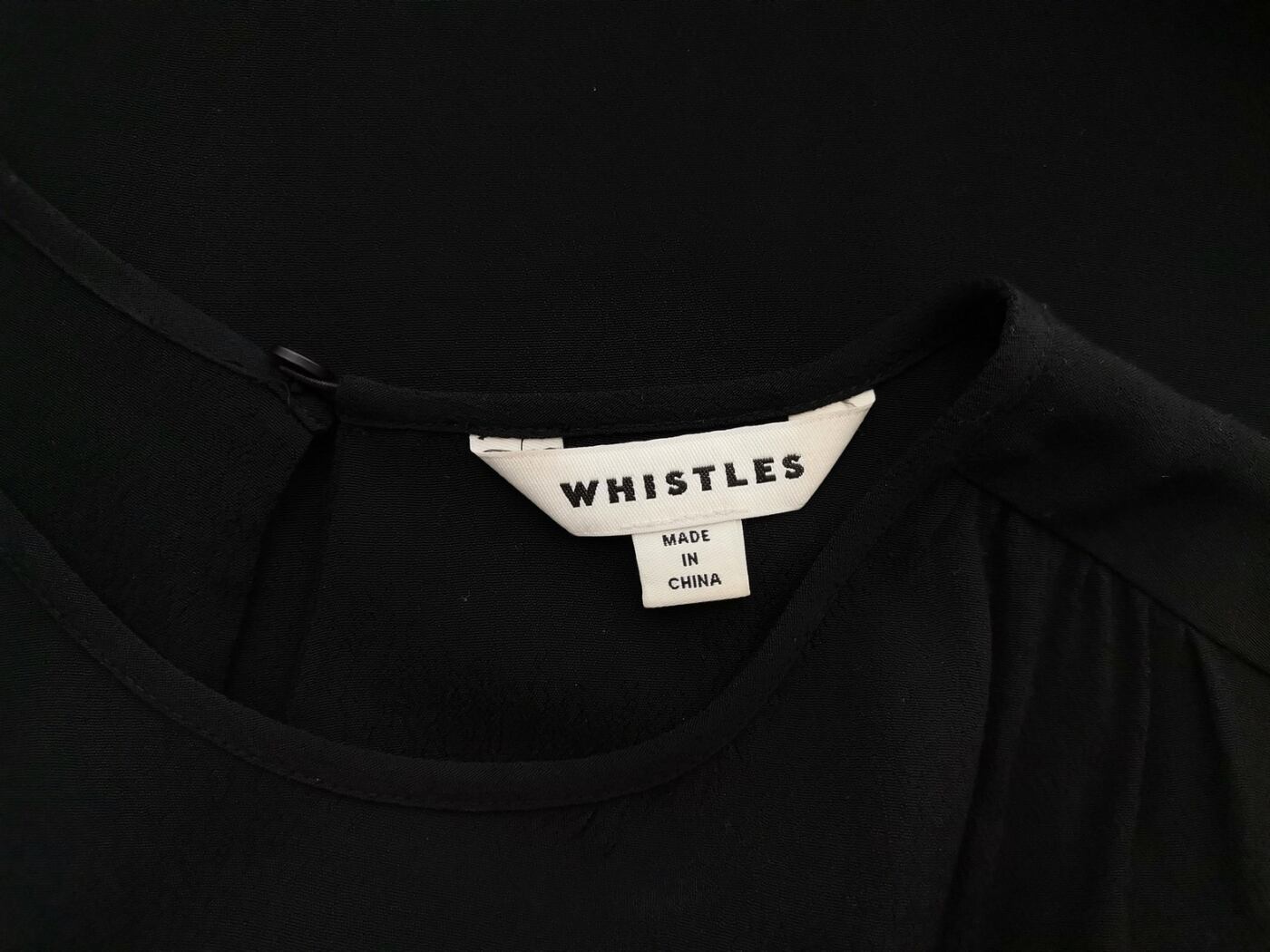 Whistles Rozmiar 8 (36) Kolor Czarny Crew Neck Bluzka Krótki rękaw Materiał Wiskoza 100%