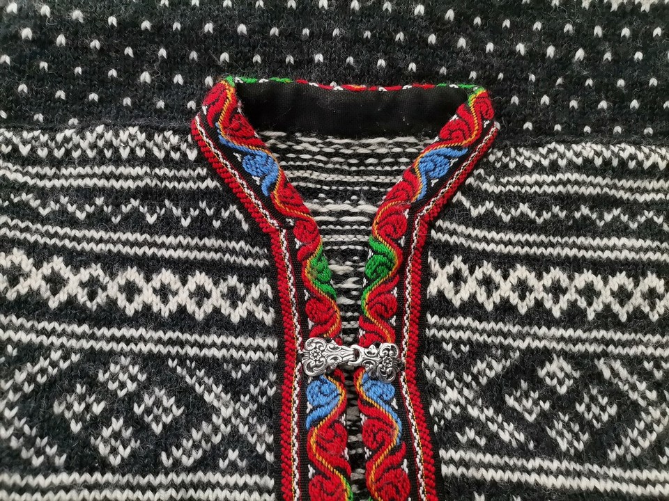 Norwegian jumper Rozmiar XL Kolor Czarny Męski Sweter Rozpinany Długi rękaw