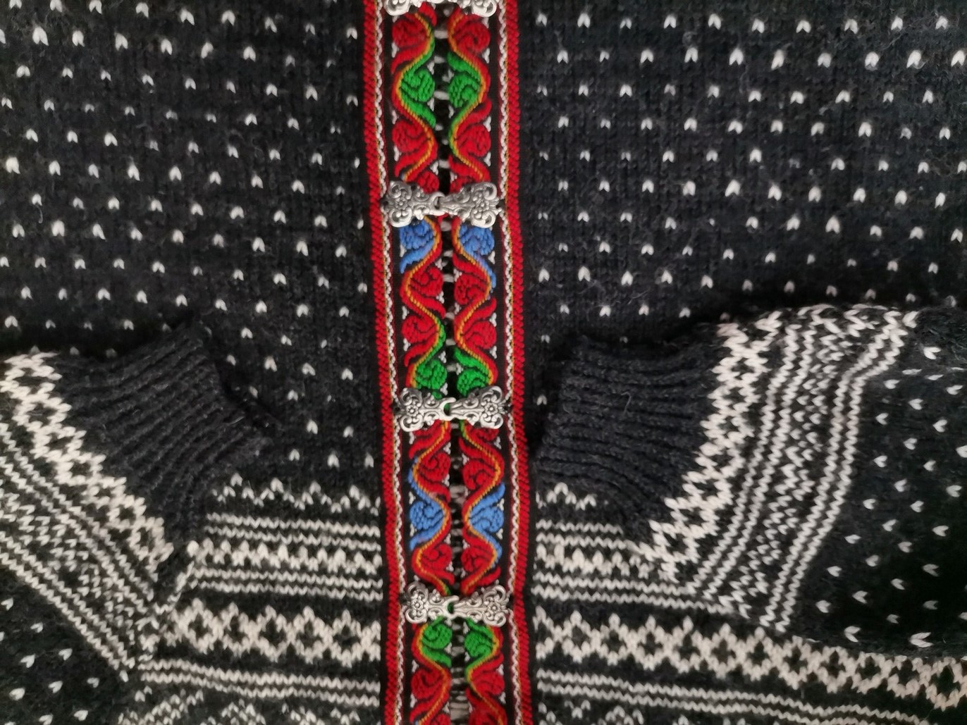 Norwegian jumper Rozmiar XL Kolor Czarny Męski Sweter Rozpinany Długi rękaw