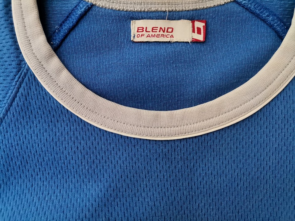 BLEND Rozmiar XL Kolor Niebieski Kołnierz Męski T-Shirt Krótki rękaw