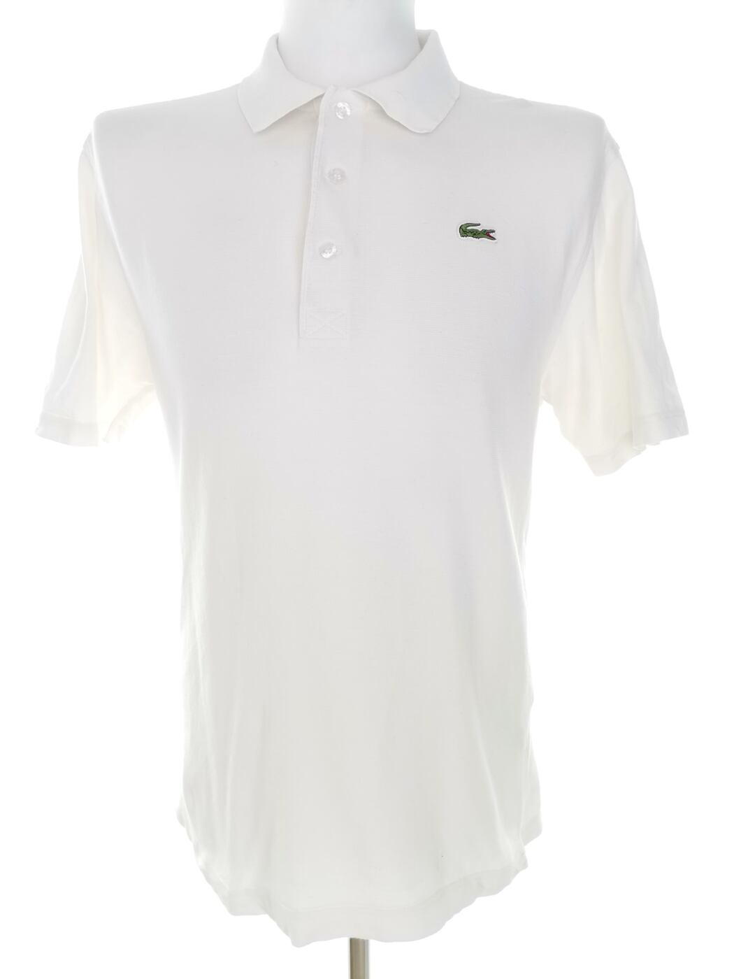 Lacoste Rozmiar 4 (XL) Kolor Biały Kołnierz Męska Koszula Polo Krótki rękaw Materiał Bawełna 100%