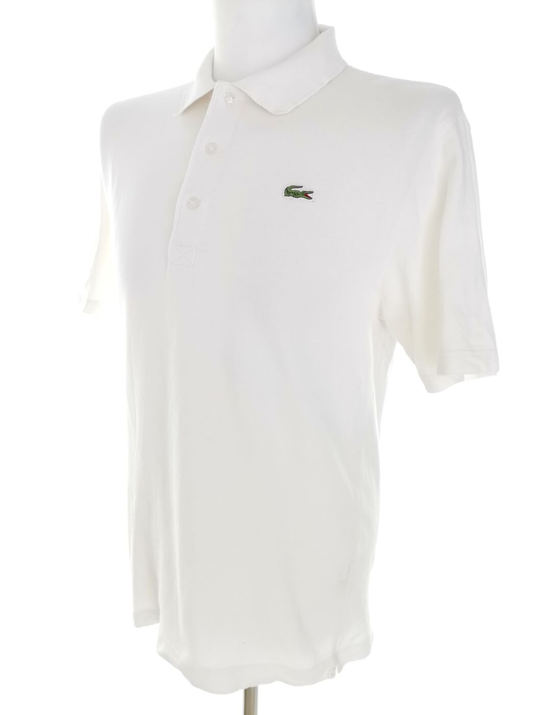 Lacoste Rozmiar 4 (XL) Kolor Biały Kołnierz Męska Koszula Polo Krótki rękaw Materiał Bawełna 100%