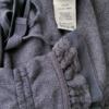 Cream Rozmiar M Kolor Niebieski High Neck Sweter Rękaw 3/4 Materiał Bawełna Cienka dzianina