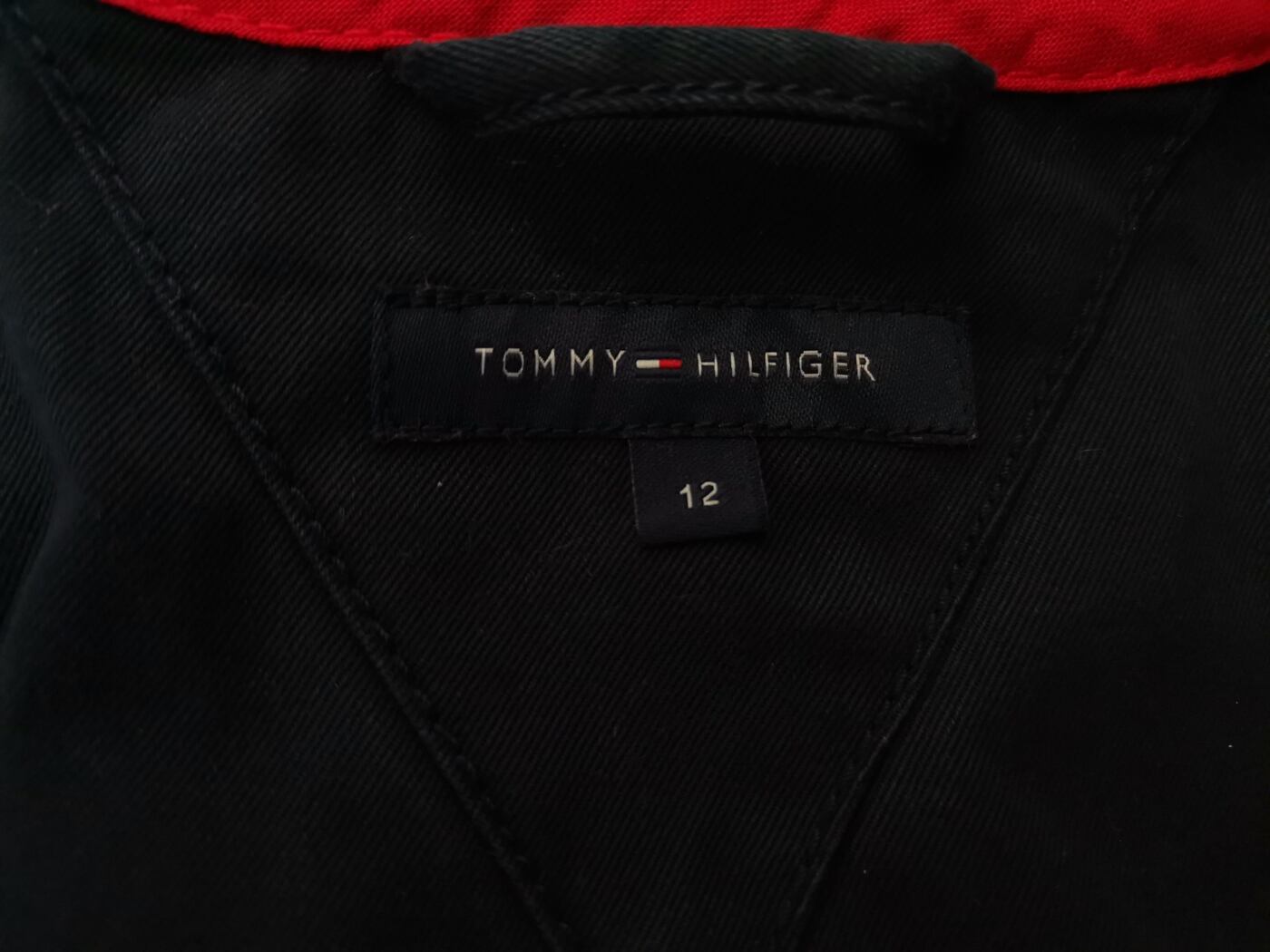 Tommy hilfiger Rozmiar 12 (40) Kolor Granatowy Kurtka Długi rękaw Materiał Bawełna 100%