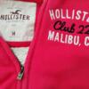 Hollister Rozmiar M Kolor Różowy Bluza na suwak Długi rękaw Materiał Bawełna