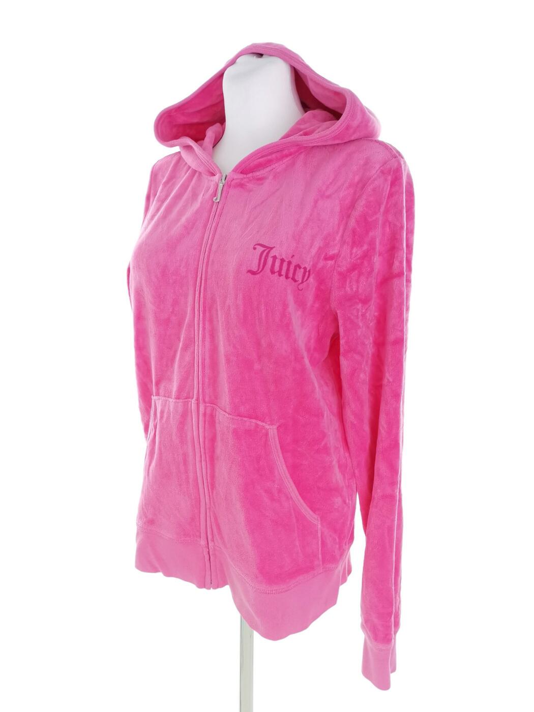 Juicy couture Rozmiar XL Kolor Różowy Bluza na suwak Długi rękaw Materiał Bawełna