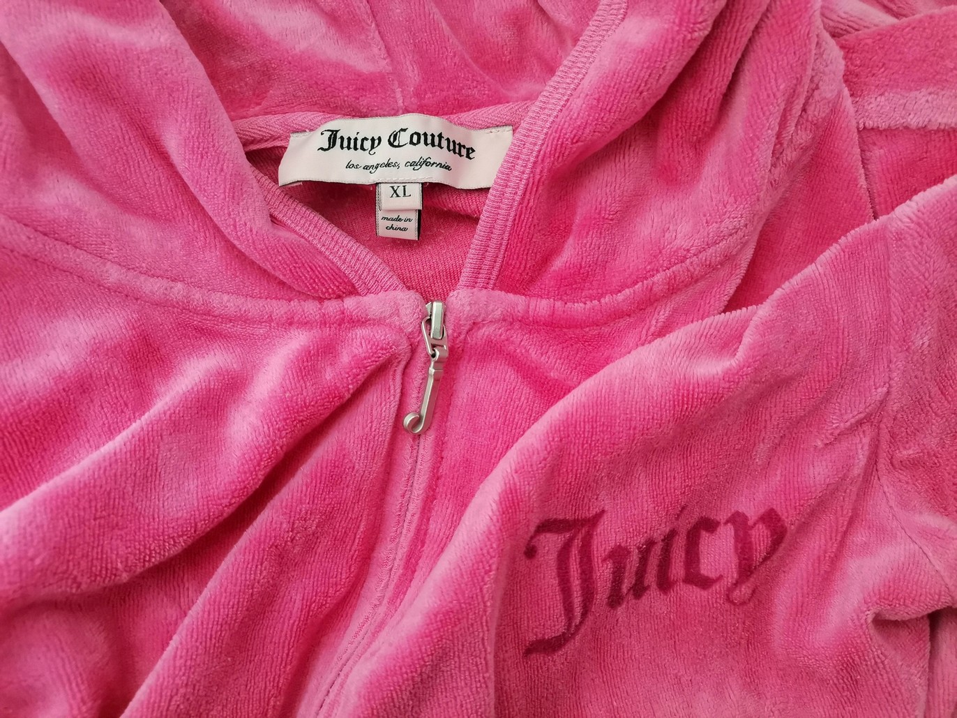 Juicy couture Rozmiar XL Kolor Różowy Bluza na suwak Długi rękaw Materiał Bawełna