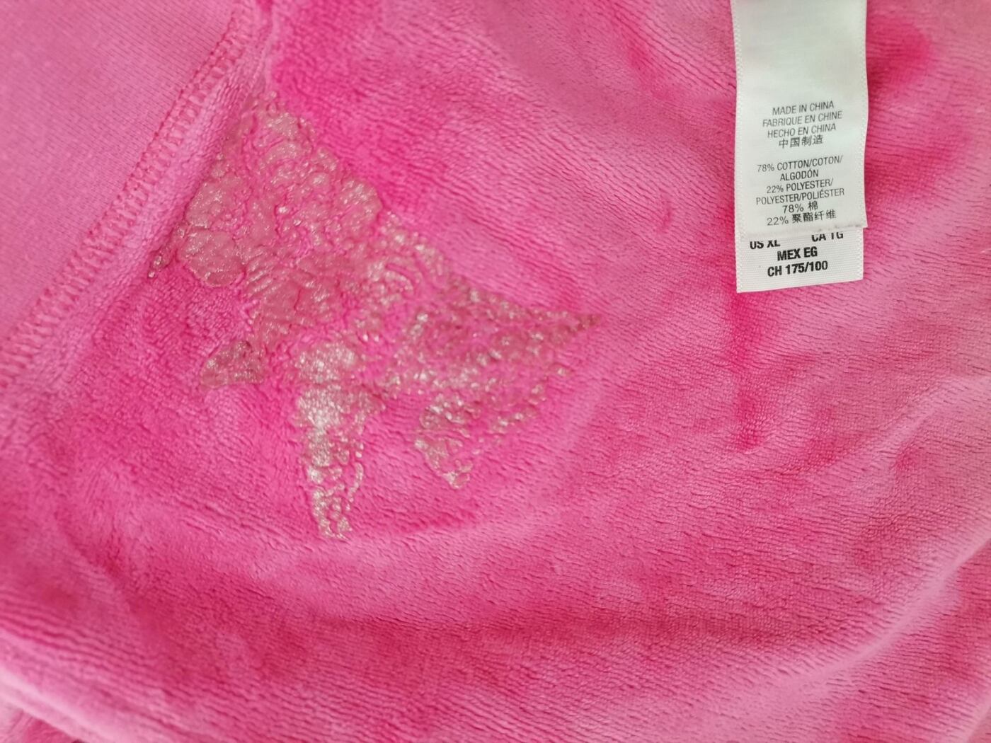 Juicy couture Rozmiar XL Kolor Różowy Bluza na suwak Długi rękaw Materiał Bawełna