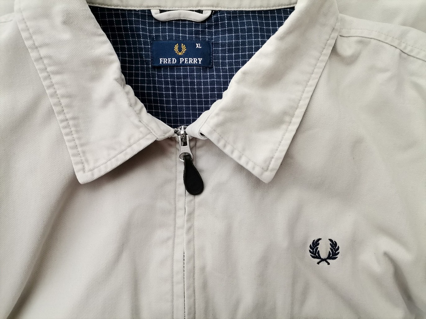 Fred Perry Rozmiar XL Kolor Kremowy Kurtka męska Długi rękaw Materiał Bawełna 100%